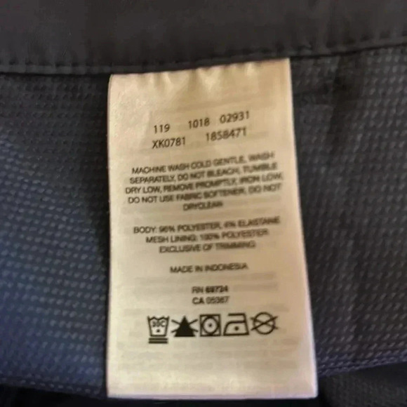 wms navy blue COLUMBIA Omni shield Shorts sz 12 advanced repellency - Picture 4 of 8